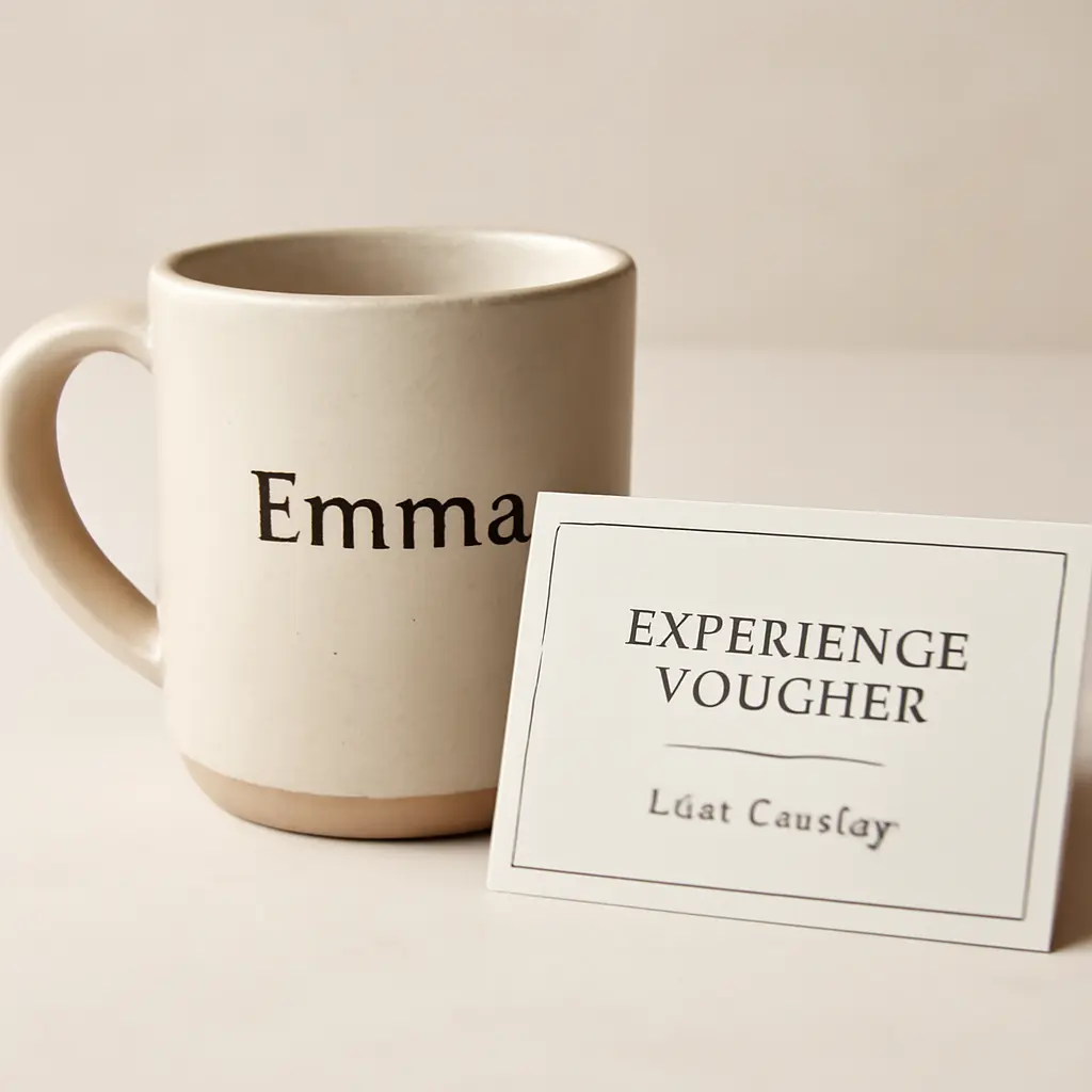 Dva dárky vedle sebe: personalizovaný předmět a voucher na zážitek