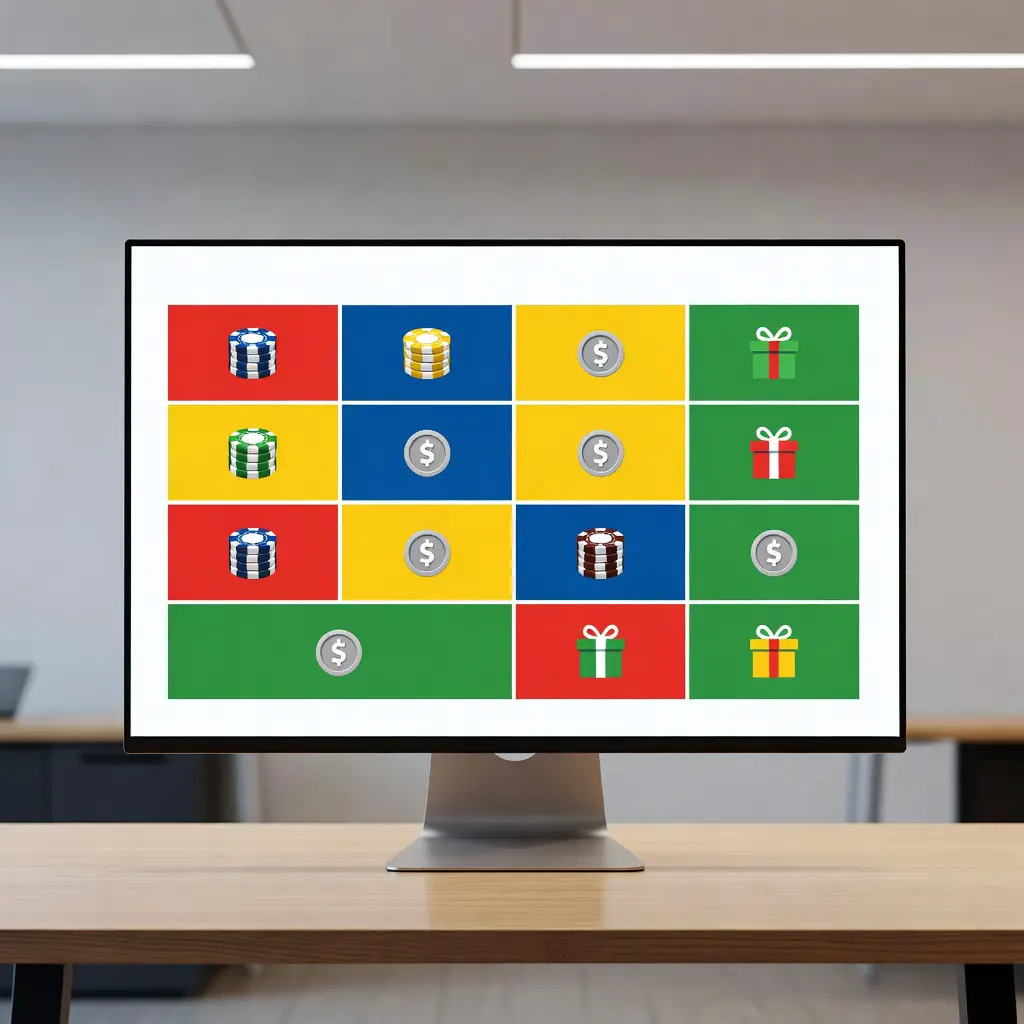 Přehledná srovnávací tabulka kasino bonusů na počítačovém monitoru
