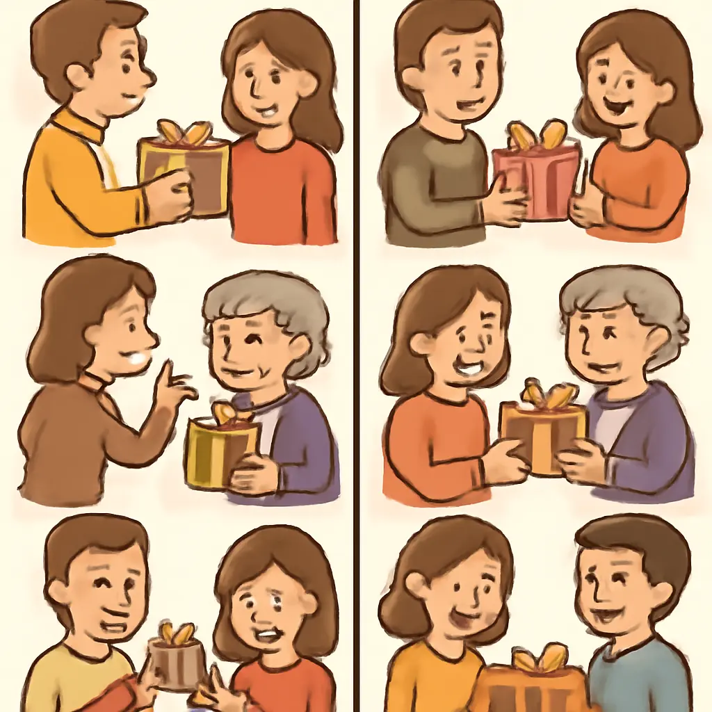 Ilustrace nejčastějších chyb při výběru dárku s praktickými radami, jak se jim vyvarovat